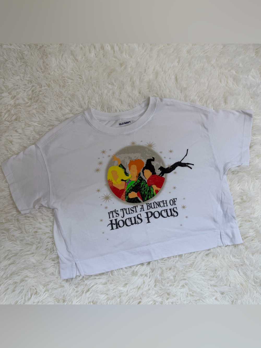 Old Navy Disney White Crop Tee